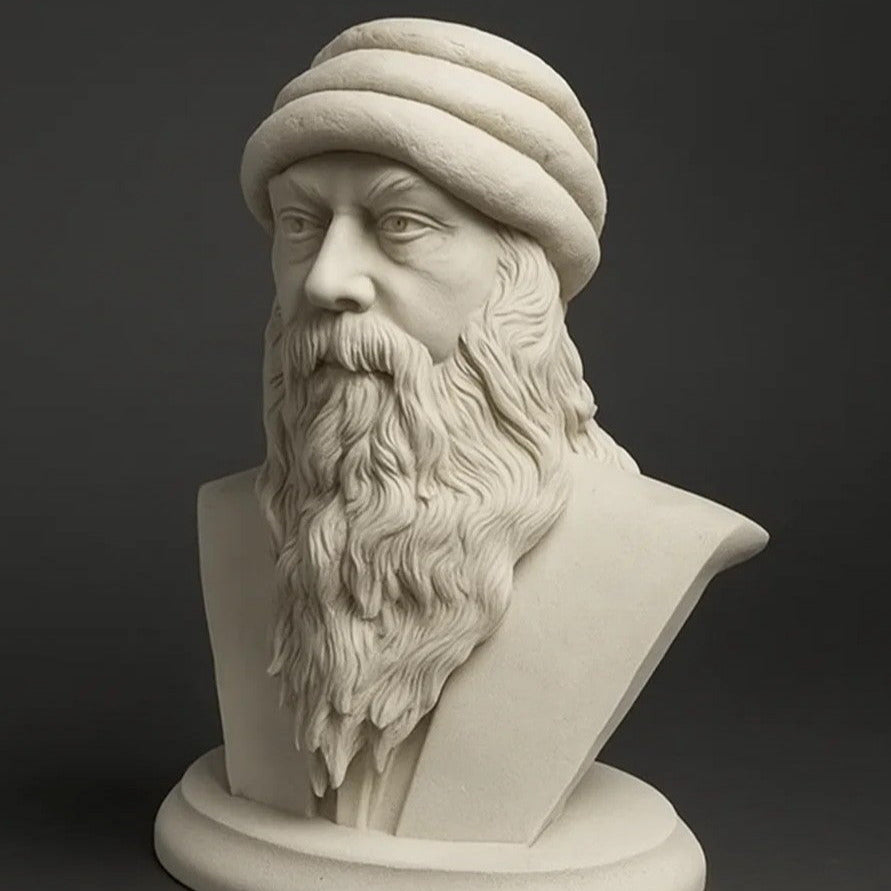 Bronze idol of Neem Karoli Baba osho