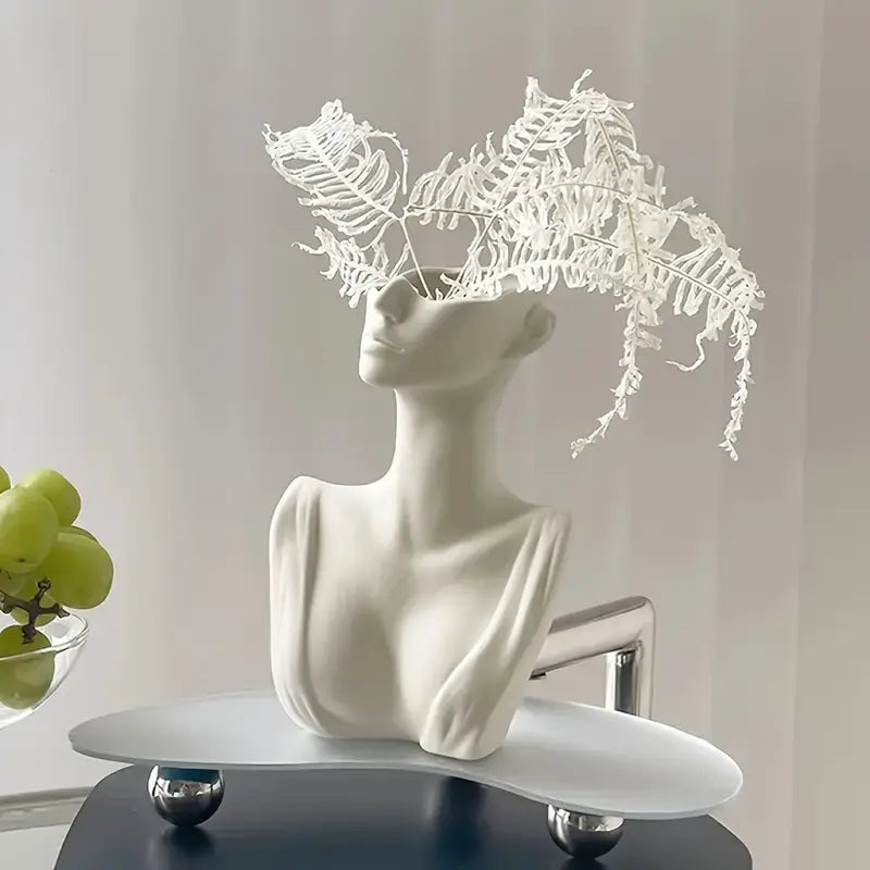 Goddess Face Vase _ Handcrafted face vase Aura works