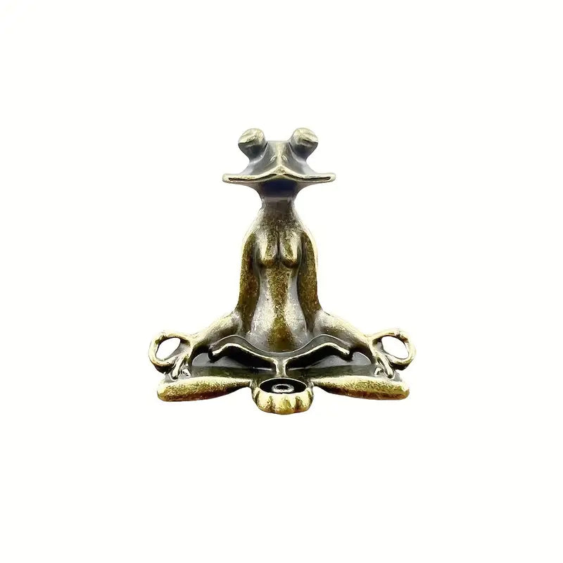 Meditating Frog Statue _ Zen frog decor Aura works