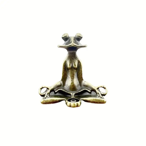 Meditating Frog Statue _ Zen frog decor Aura works