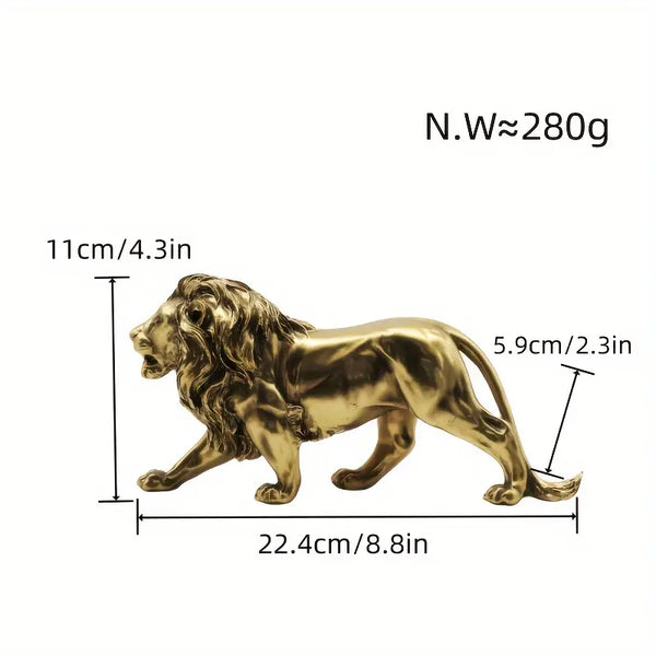 Vintage-Inspired Lion Sculpture _ Antique lion decor auraworks
