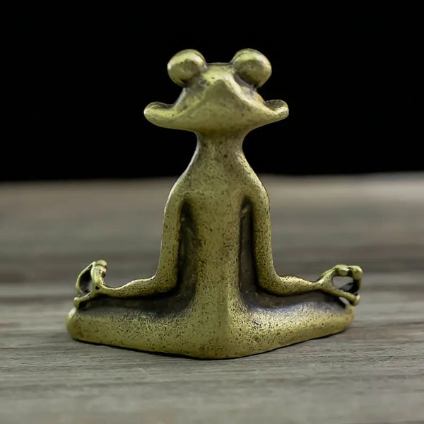 Meditating Frog Statue _ Zen frog decor Aura works