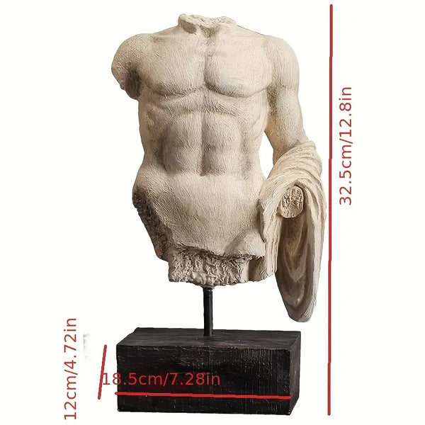Greek Male Torso Sculpture _ Classical torso bust Decor Aura works