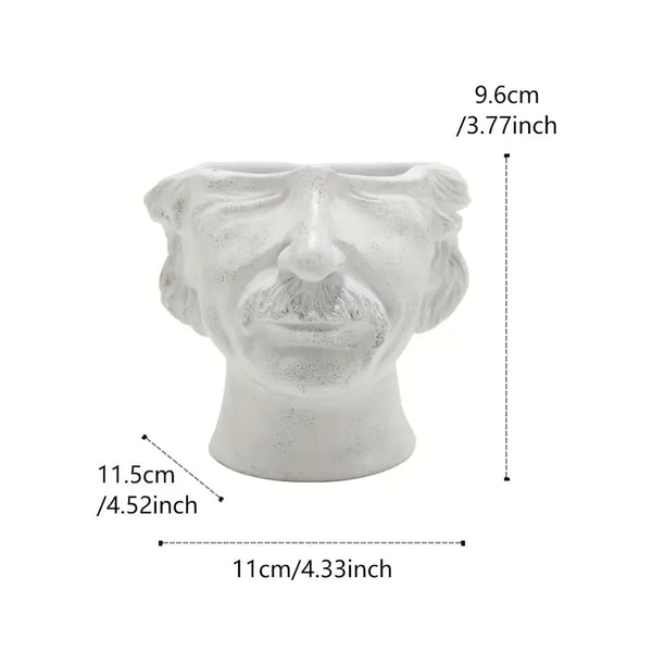 Old Man Wisdom Vase _ Elderly face vase Aura works