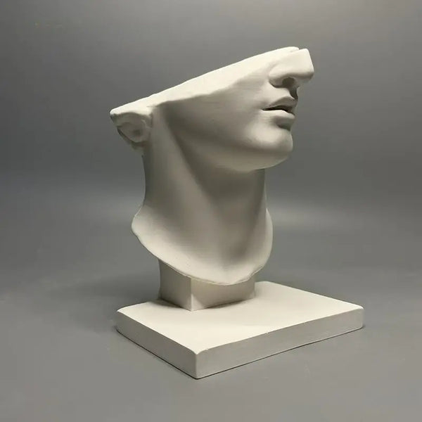 Vintage-style Roman bust statue displayed in modern home interior Auraworks decor