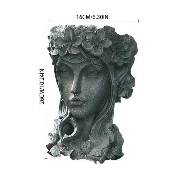 Goddess Face Vase _ Handcrafted face vase Aura works