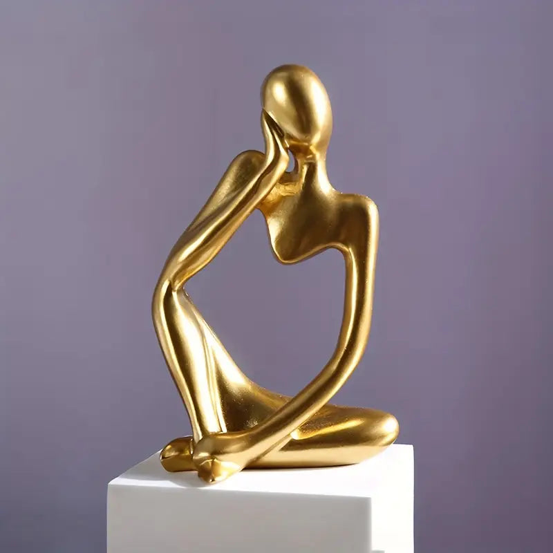 Minimalist Thinking Man Abstract Sculpture _ Abstract thinker decor Aura works