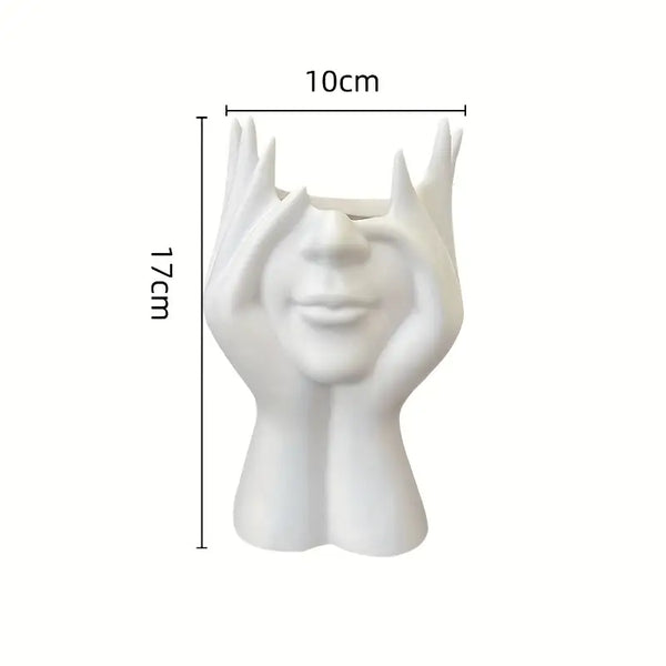 Face Hand Makeup Brush Holder _ Artistic brush stand Aura works Decor