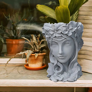 Goddess Face Vase _ Handcrafted face vase Aura works