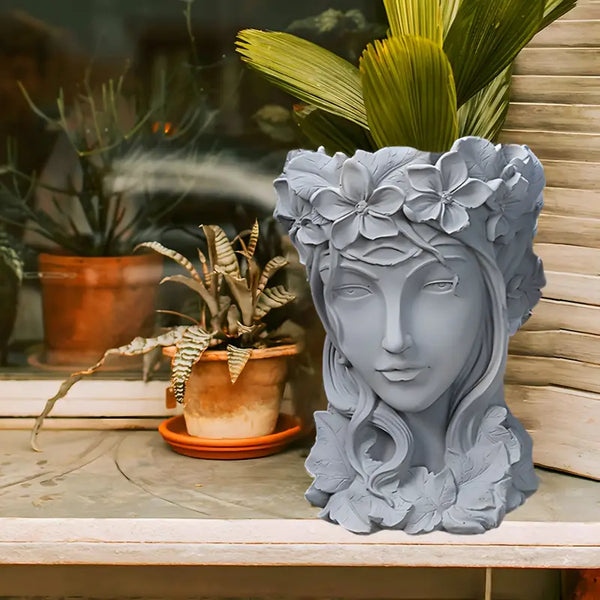 Goddess Face Vase _ Handcrafted face vase Aura works