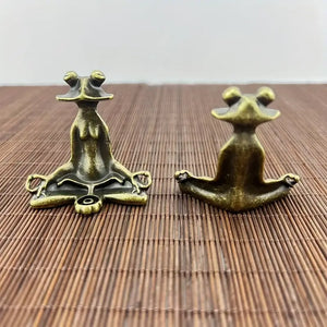 Meditating Frog Statue _ Zen frog decor Aura works