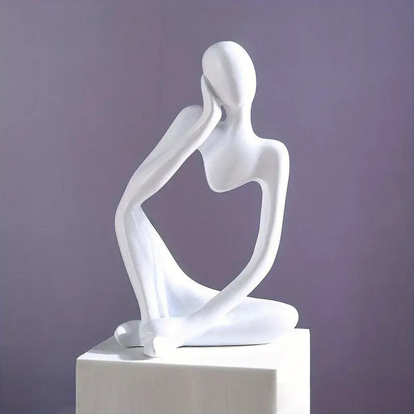 Minimalist Thinking Man Abstract Sculpture _ Abstract thinker decor Aura works