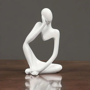 Minimalist Thinking Man Abstract Sculpture _ Abstract thinker decor Aura works