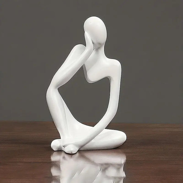 Minimalist Thinking Man Abstract Sculpture _ Abstract thinker decor Aura works