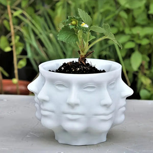 Abstract Face Vase _ Modern face-sculpture vase Aura works