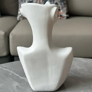 White Female Torso Vase _ Sculptural torso vase Aura works