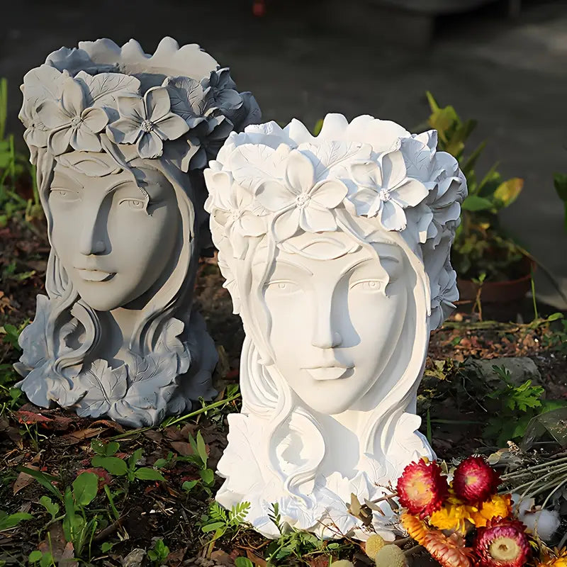 Goddess Face Vase _ Handcrafted face vase Aura works
