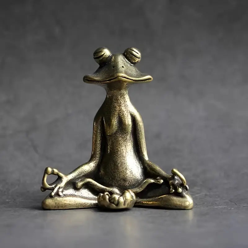 Meditating Frog Statue _ Zen frog decor Aura works