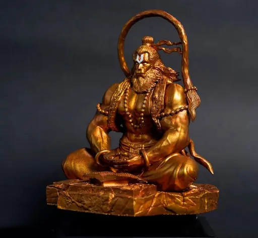 Meditating Lord Hanuman god idol decor Aura works
