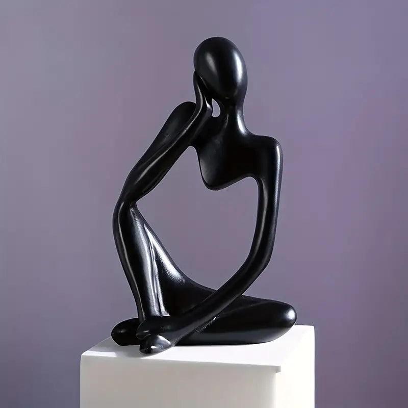 Minimalist Thinking Man Abstract Sculpture _ Abstract thinker decor Aura works