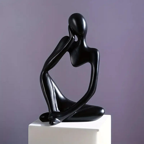 Minimalist Thinking Man Abstract Sculpture _ Abstract thinker decor Aura works