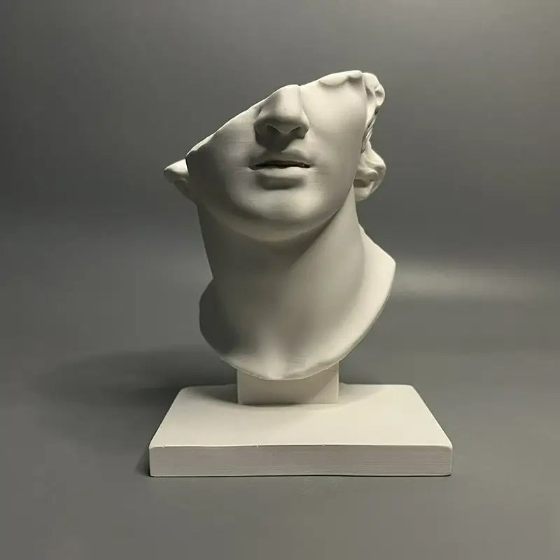 Vintage-style Roman bust statue displayed in modern home interior Auraworks decor