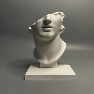 Vintage-style Roman bust statue displayed in modern home interior Auraworks decor