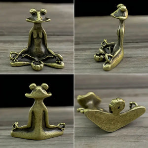 Meditating Frog Statue _ Zen frog decor Aura works