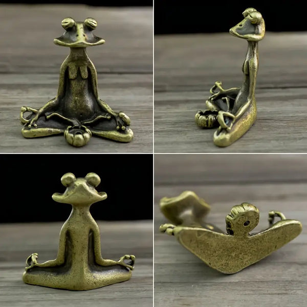Meditating Frog Statue _ Zen frog decor Aura works