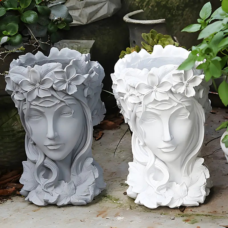Goddess Face Vase _ Handcrafted face vase Aura works