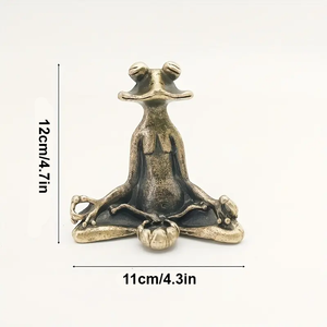 Meditating Frog Statue _ Zen frog decor Aura works