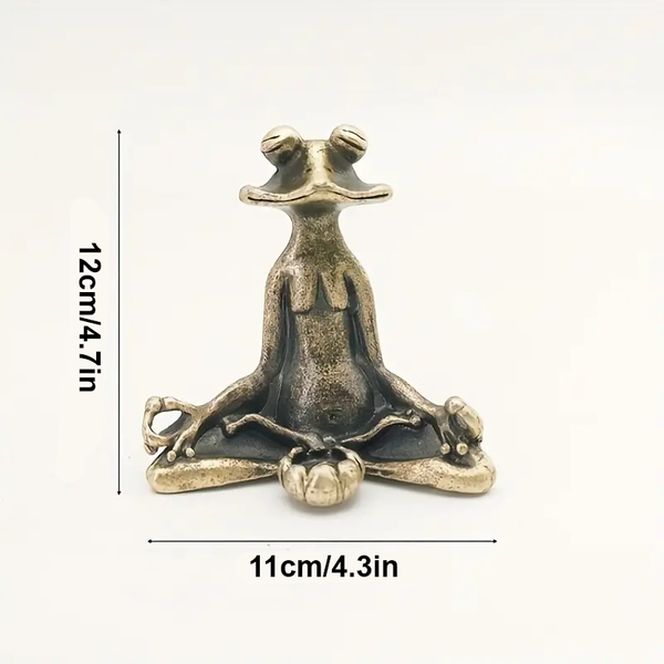 Meditating Frog Statue _ Zen frog decor Aura works