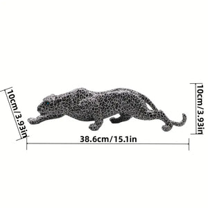 Decorative leopard sculpture on a white surface with a modern interior  background decor auraworks