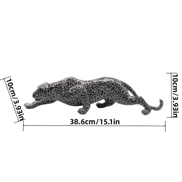 Decorative leopard sculpture on a white surface with a modern interior  background decor auraworks