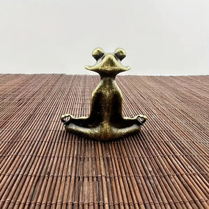 Meditating Frog Statue _ Zen frog decor Aura works