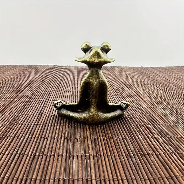 Meditating Frog Statue _ Zen frog decor Aura works