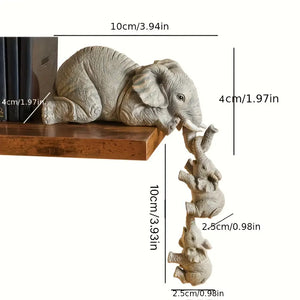 Handcrafted resin elephant hanging trio for home decor Auraworks decor