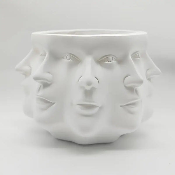 Abstract Face Vase _ Modern face-sculpture vase Aura works