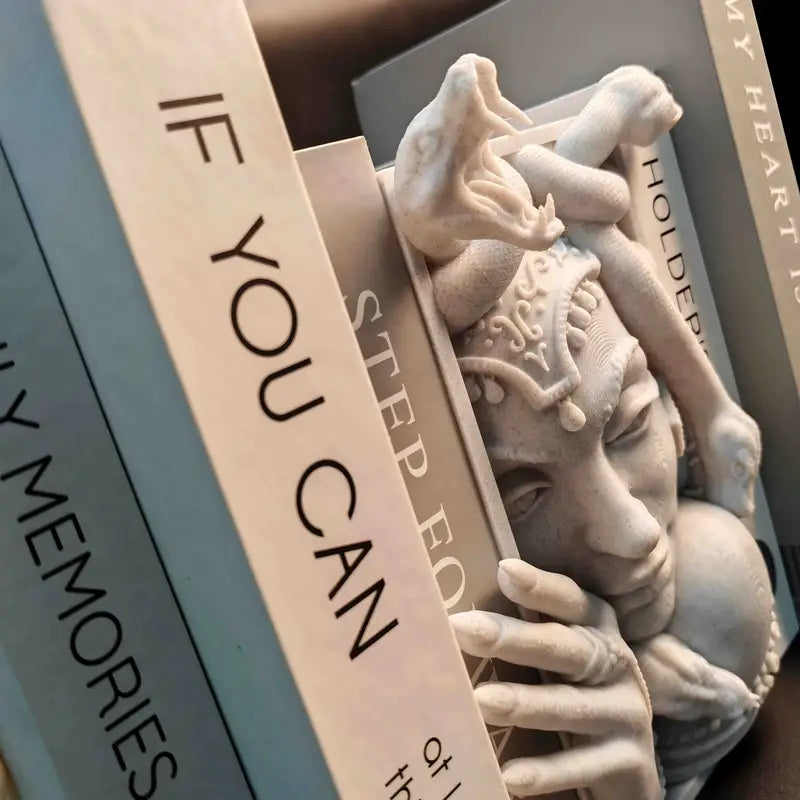 medusa Sculpture _ Mythical Gorgon bust Decor Aura works