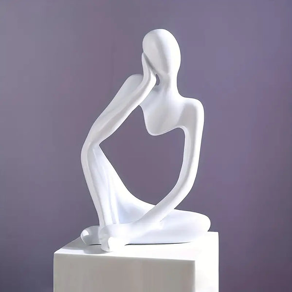 Minimalist Thinking Man Abstract Sculpture _ Abstract thinker decor Aura works